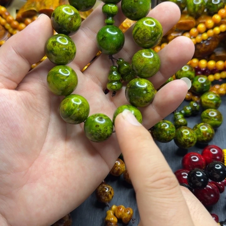 松木琥珀木文玩手串