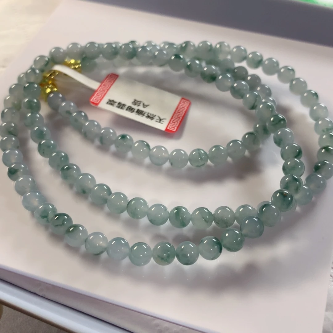 翡翠未镶嵌颈饰项链