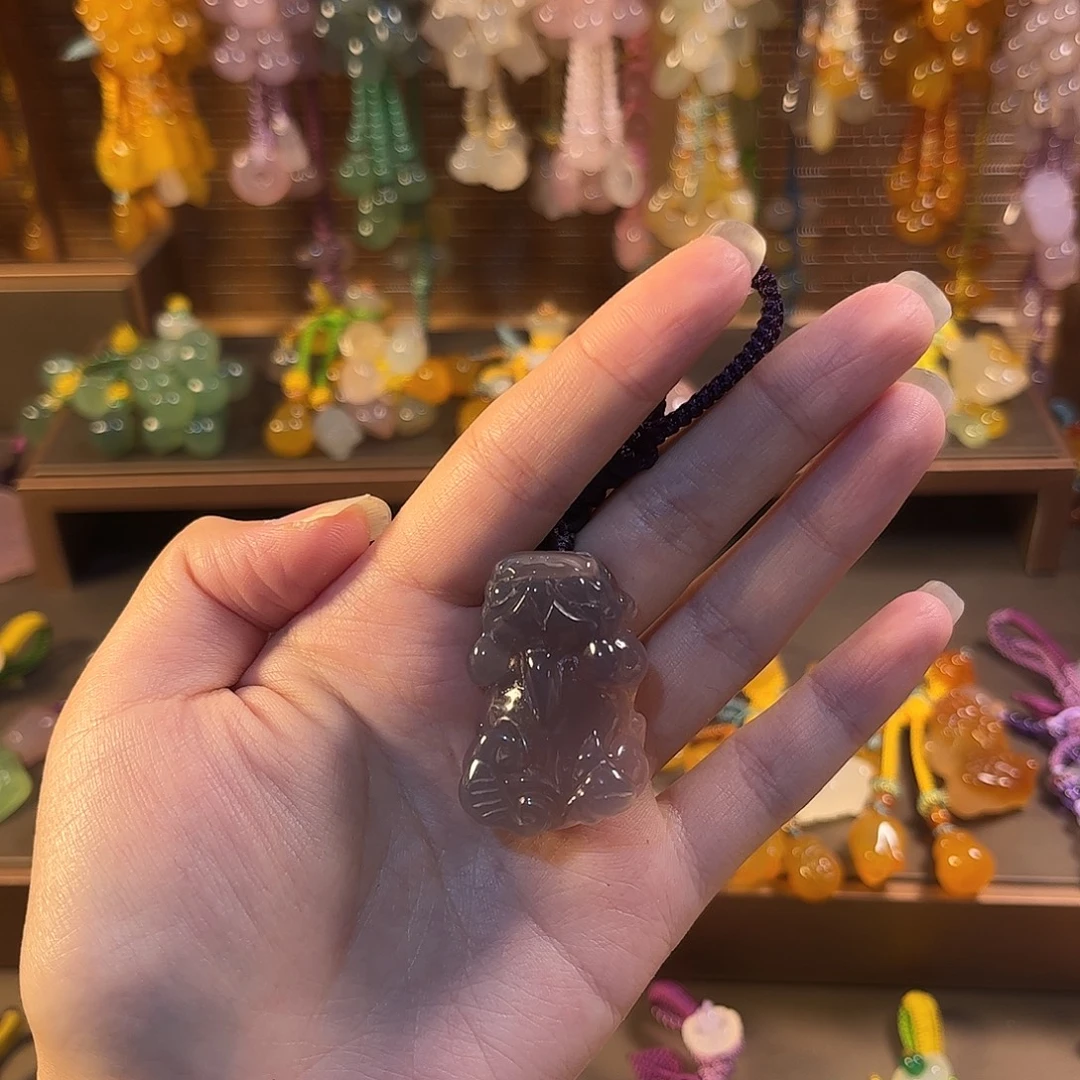 香***子玛瑙/玉髓未镶嵌车挂钥匙扣
