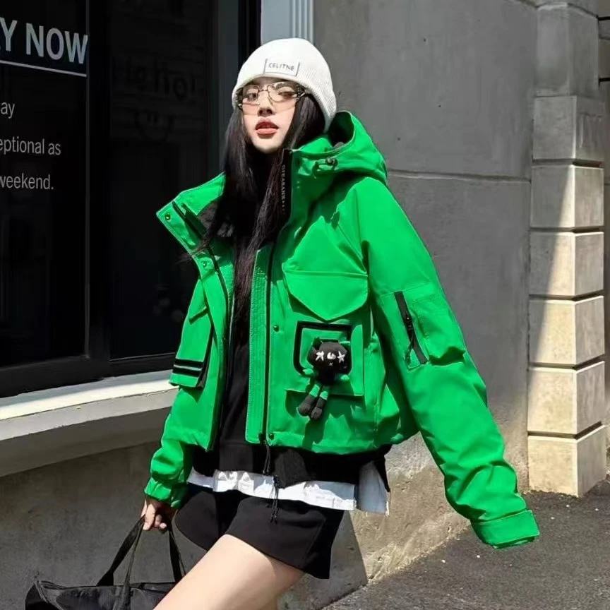 一衣三穿可拆卸内胆冬季新款90羽绒服女装短款连帽保暖白鸭绒外套