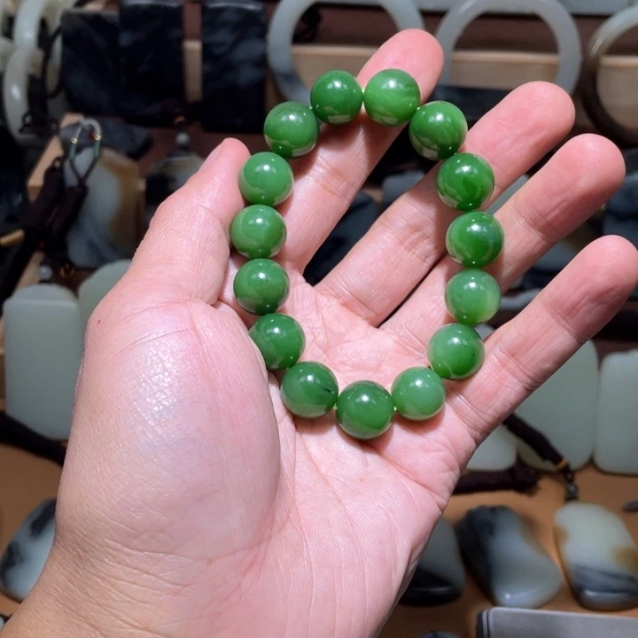 和田玉手链卡14未镶嵌