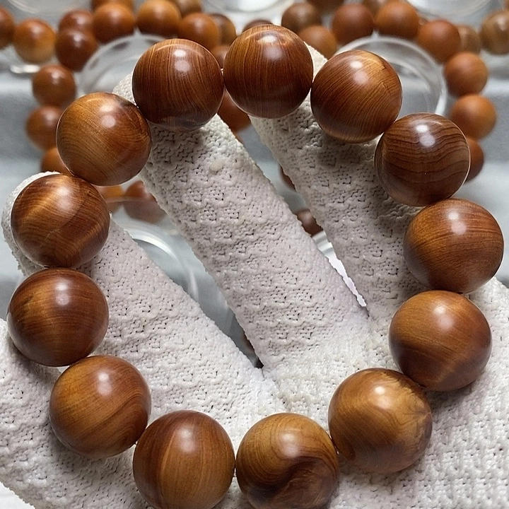 柏木手串/手链像****由黄粉黑油板根闪电瑕疵1.8