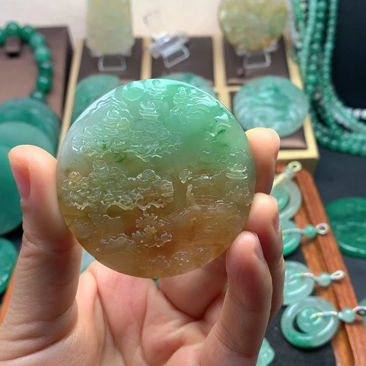 未镶嵌石英质玉珠宝半成品景**花