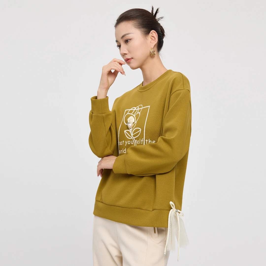 【达人专享】印花圆领打底卫衣GD312737