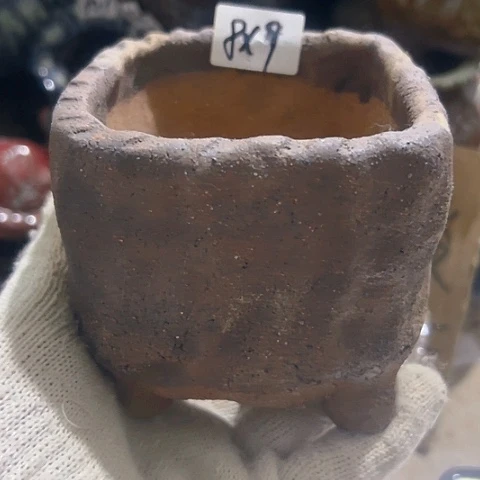 红陶粗陶花盆手工