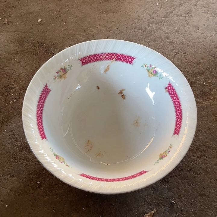 盘八九十年代高岭土盘碗碟 D203