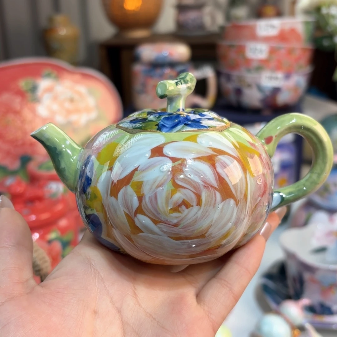 景德镇手绘高温釉下彩陶瓷茶具