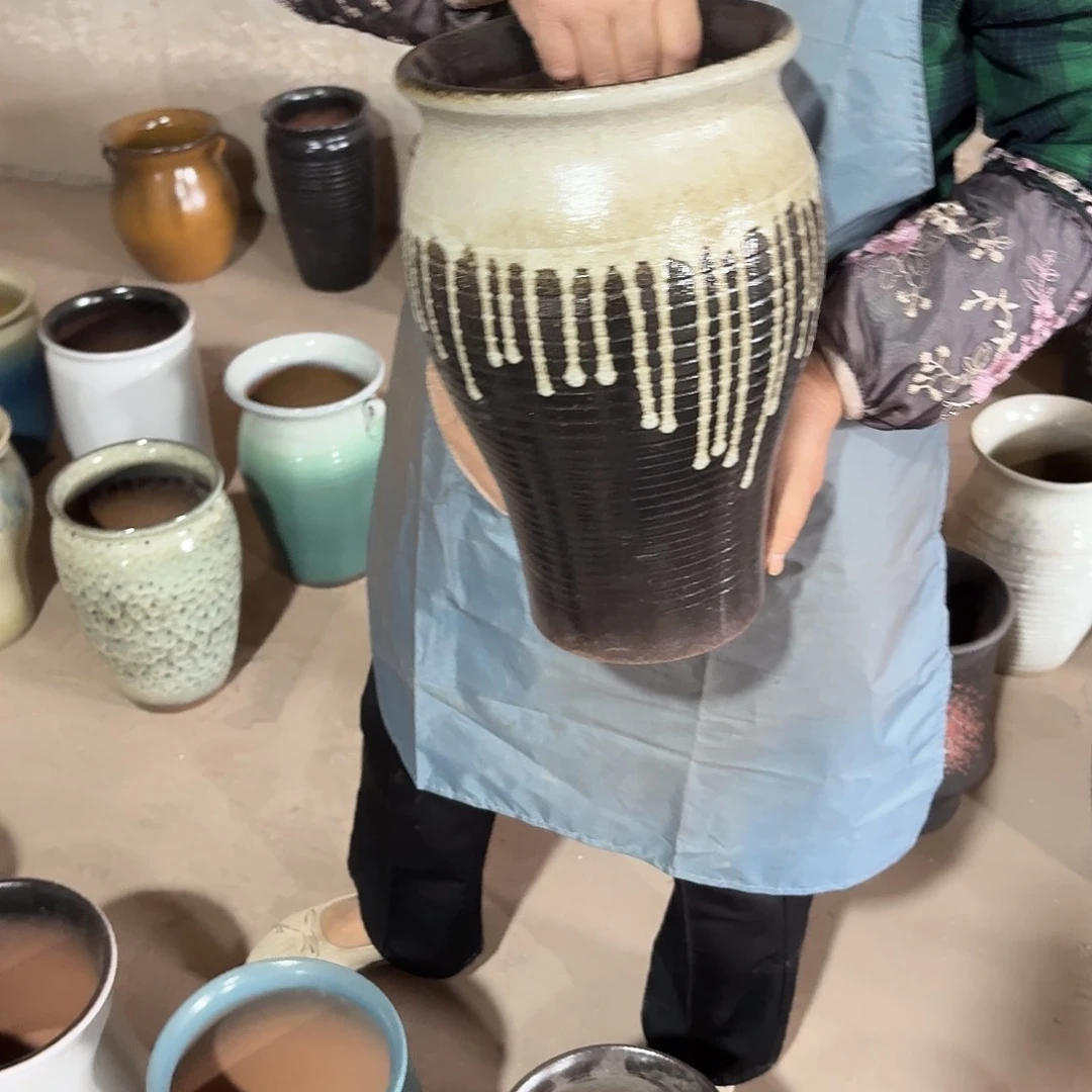 紫砂花盆口20高32一个