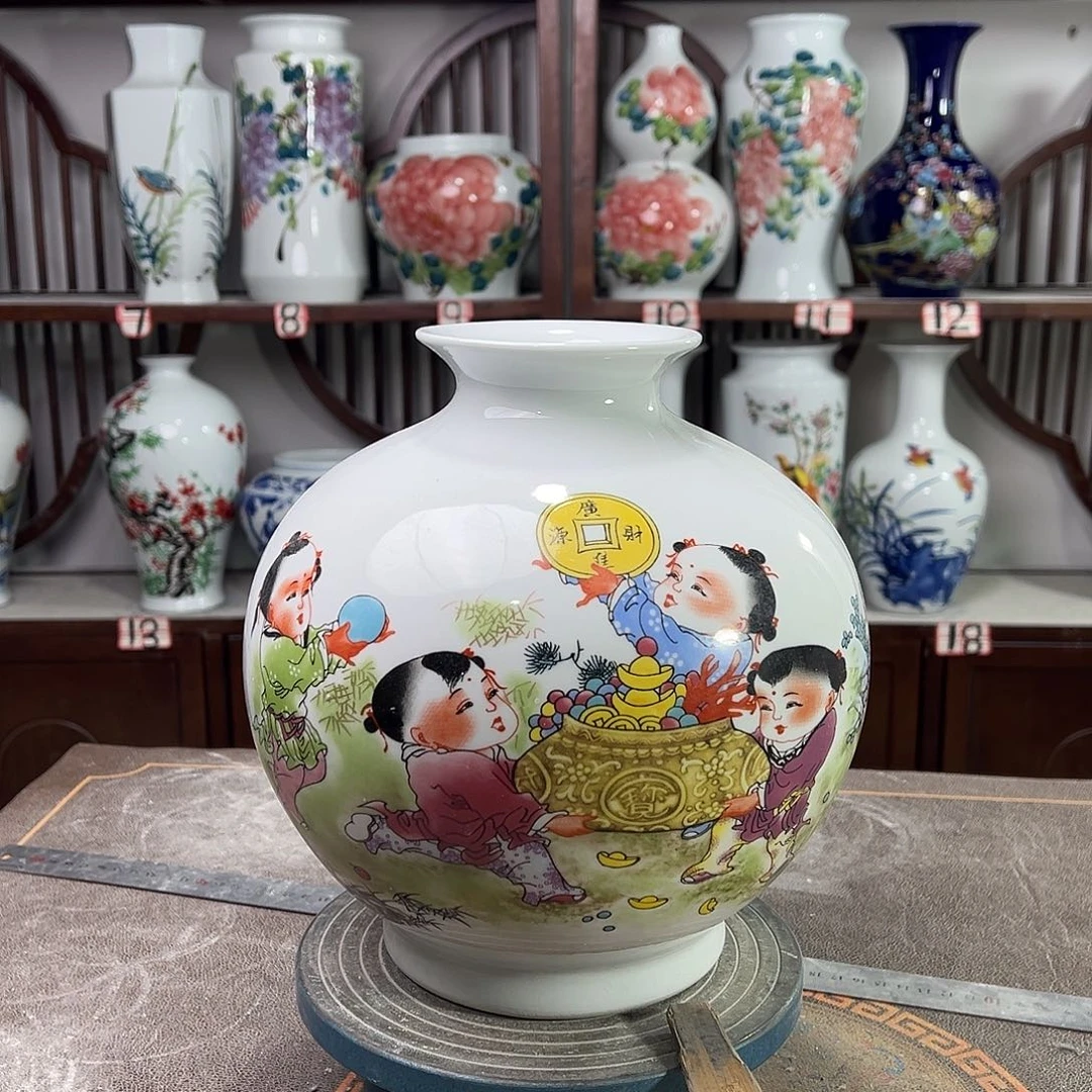 陶摆件景德镇陶瓷石进宝