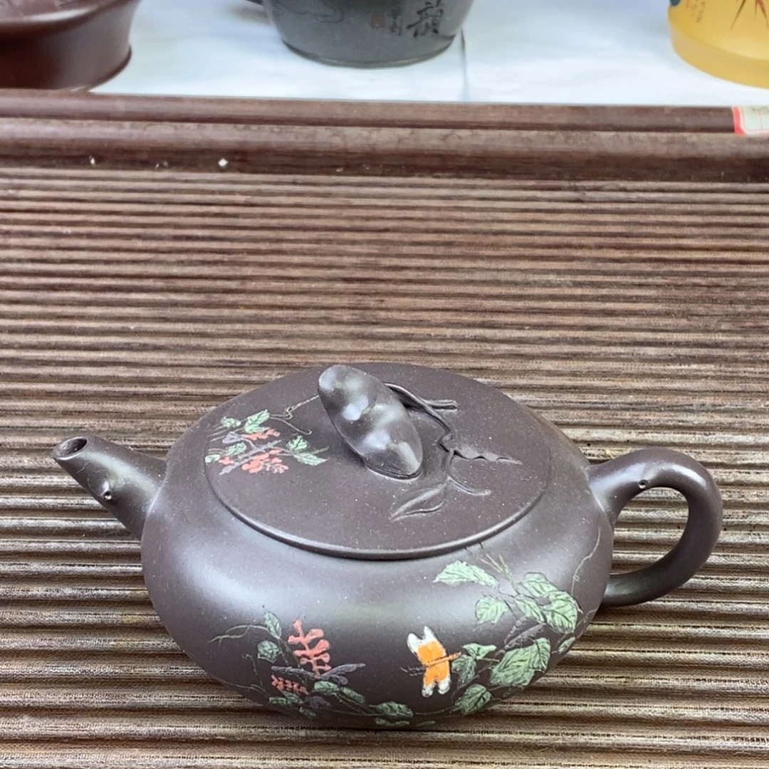 茶壶紫砂白5 扁豆