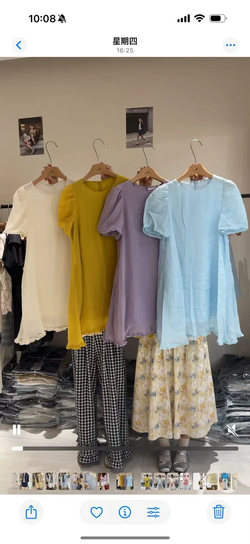 【大欣家】SW553「百百苎」四色重工花朵边韩系连衣裙