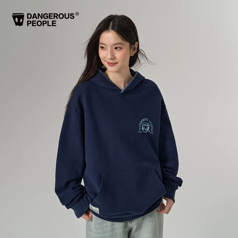 Dangerouspeople薛之谦dsp音乐纸袋人磨毛连帽卫衣潮牌时尚上衣