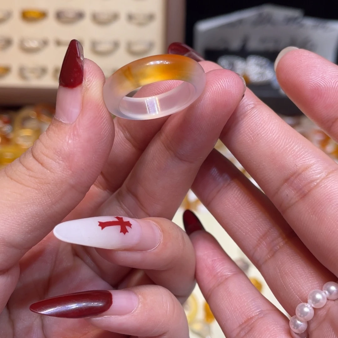 玛瑙/玉髓未镶嵌戒指267号港17 默认瑕疵