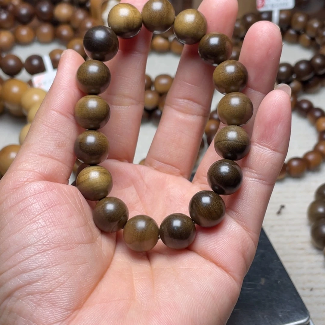 檀香木手串/手链印度老山檀香1.2横纹阴沉