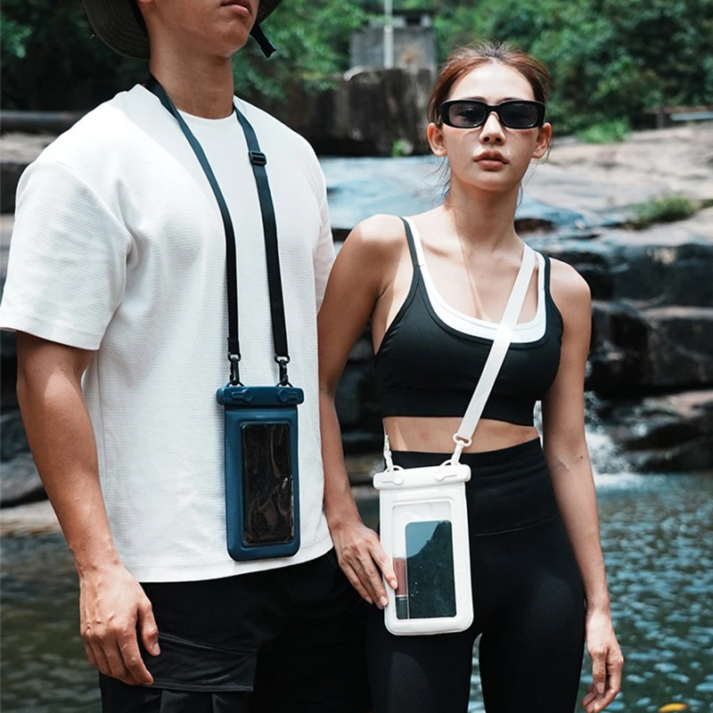 双挂钩海绵款手机防水袋漂浮防摔手机防水套大容量户外运动防水包