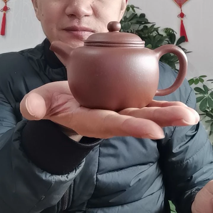 紫砂全手工底槽青鲍尊壶