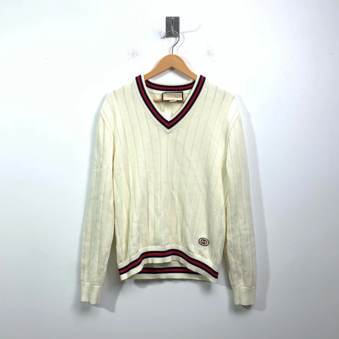 99新 GUCCI/古驰 小蜜蜂学院派针织毛衣 xs码 准新