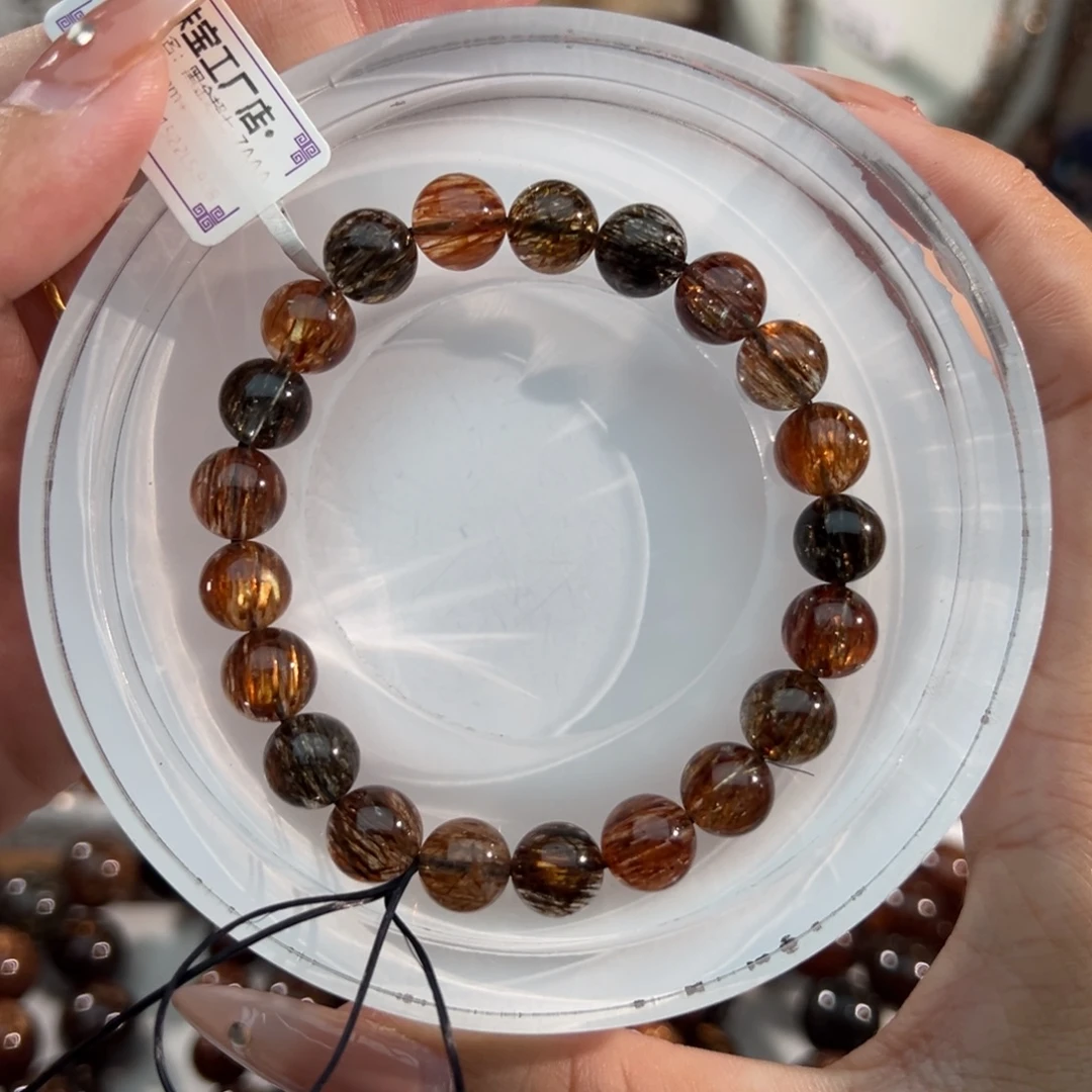 水晶未镶嵌手链黑金超七9