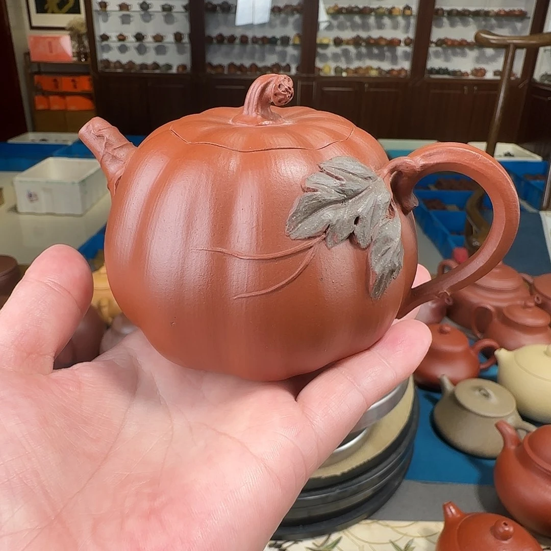 茶壶紫砂南瓜朱泥