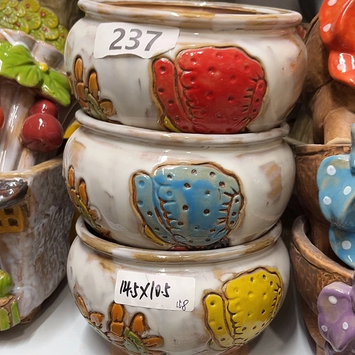 粗陶材质多肉花盆