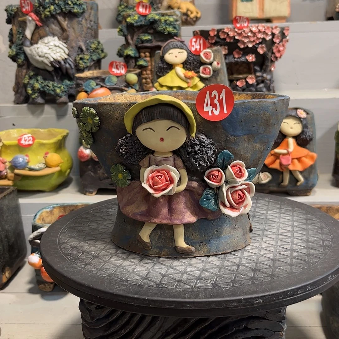 五***熟微瑕431 号陶然花器手工花盆