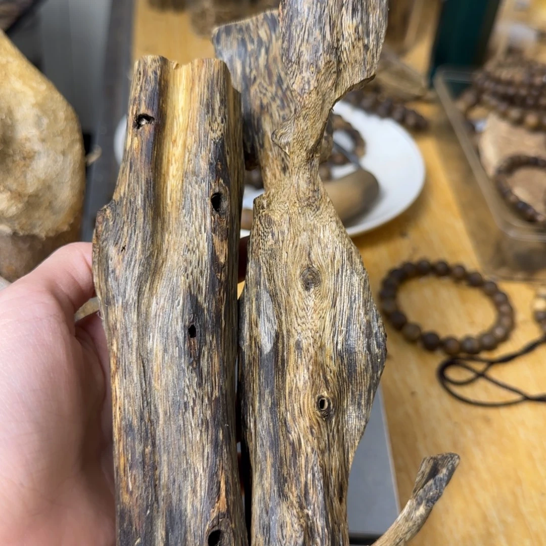 清***河沉香沉香碎屑虫漏193g