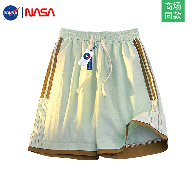 NASA冰丝短裤男女夏季休闲宽松百搭运动五分裤潮牌薄款休闲沙滩裤