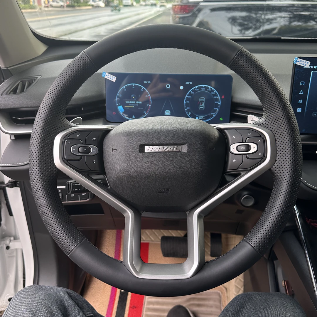 适用于长城哈弗第三代H6专车专用手缝全包把套抗菌纳帕皮方向盘套