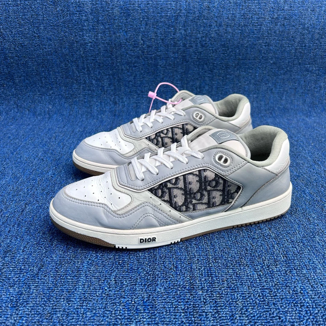 95新 DIOR/迪奥 45码 Dior B27灰白低帮板鞋 休闲鞋 很新290
