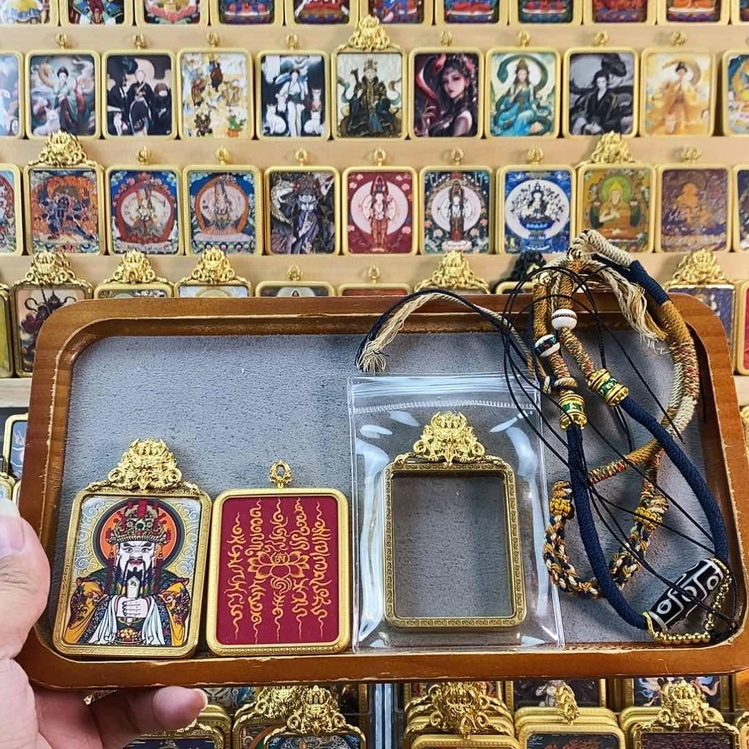 吊坠五爷五条唐卡