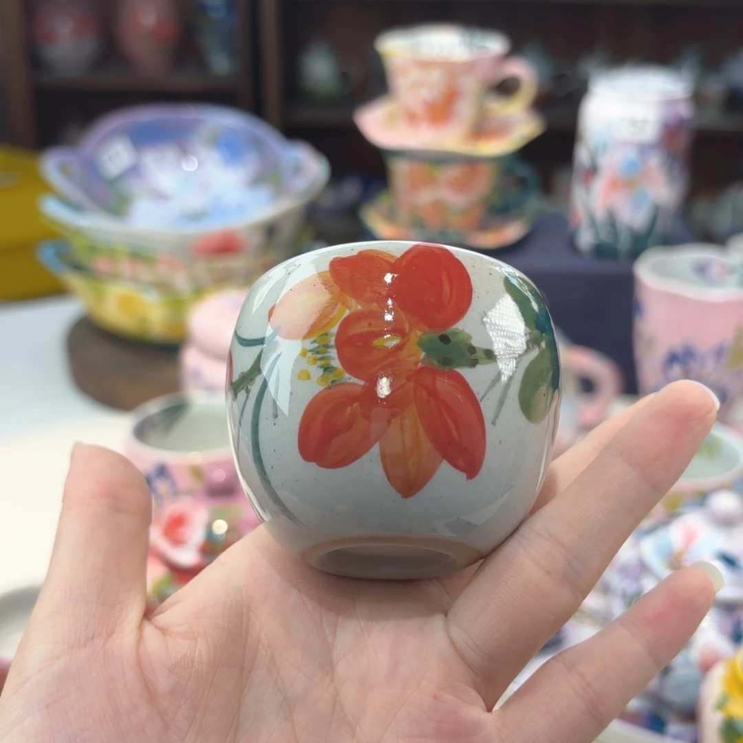 景德镇手绘高温釉下彩陶瓷茶具