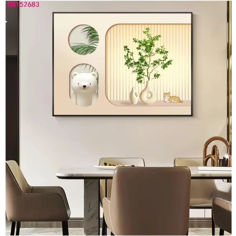 407简约光影绿植 电表箱媒体箱高档挂画