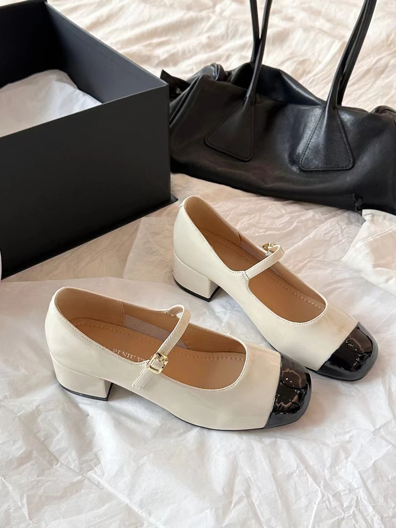 2025春款 miu系 中跟 圆头 单鞋