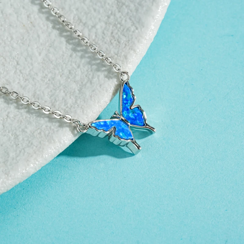 坠链均925银 蝴蝶项链轻奢简约百搭时尚显气质520送女朋友的礼物