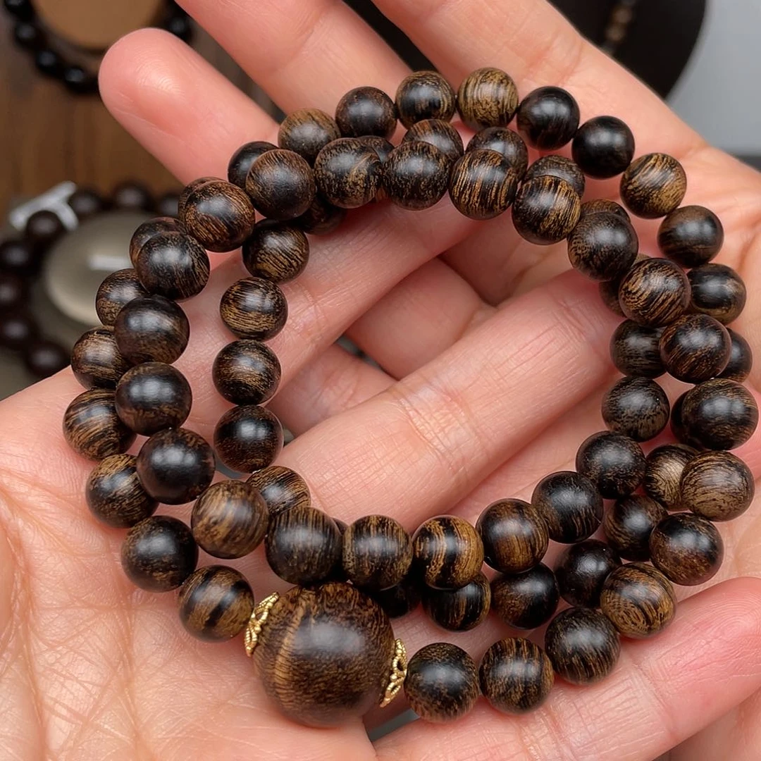 沉香手串优*越南芽庄白棋0.8虎皮瘿子瘤疤