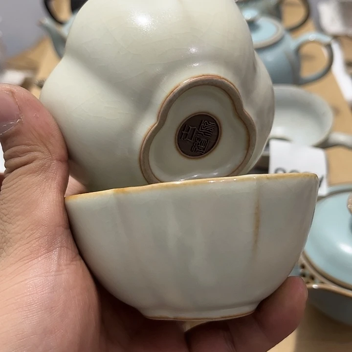 咪***～瓷片茶摆件工艺品摆件666