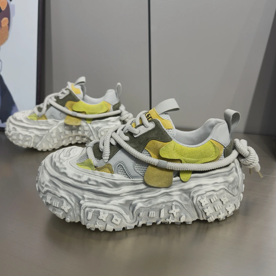 爆款老爹鞋男2025年春季新款舒适透气休闲鞋厚底增高潮男鞋鞋子