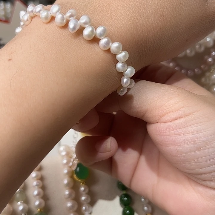 淡水珍珠合金手绳