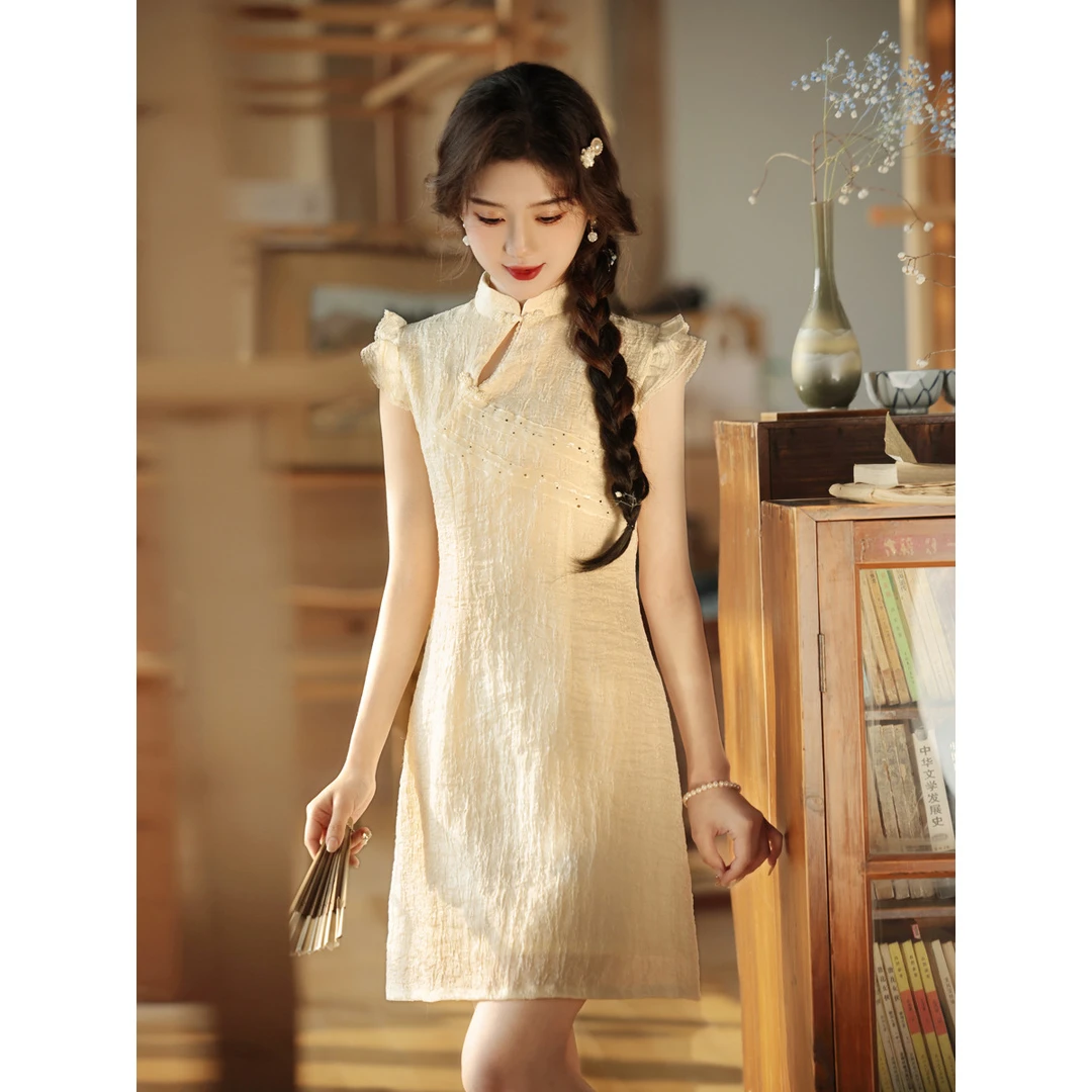 ［小个子短旗袍女夏2025新款］上班可穿中式高级感旗袍连衣裙中国风