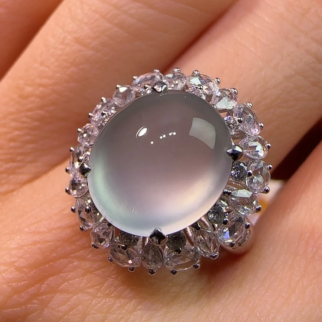 翡翠18K金镶嵌戒指