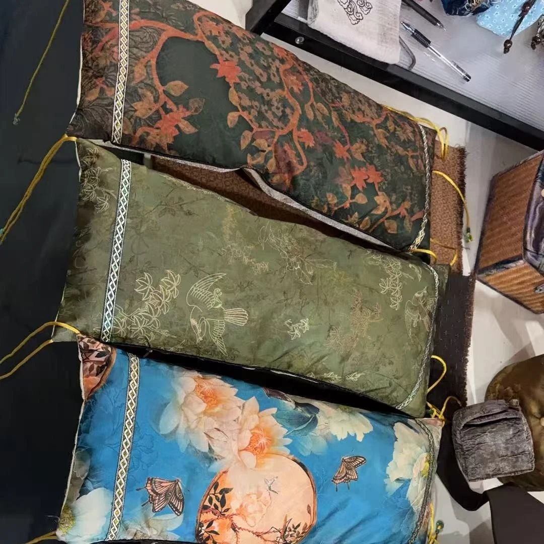 香云纱茶事配件 枕 手工缝制