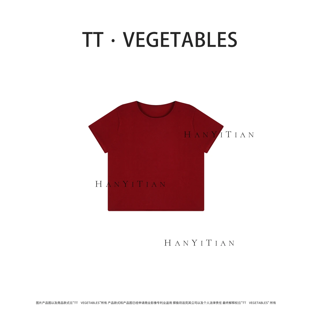 玉琢 经典时尚纯色百搭短袖圆领T恤511202