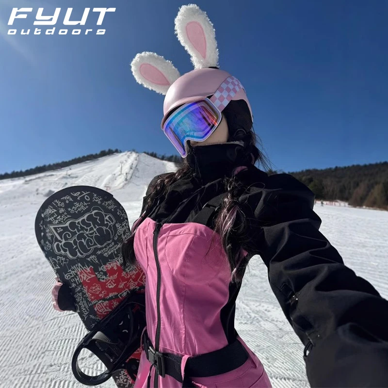 FYUT户外滑雪服女单双板保暖套装2025秋冬新款防风防水滑雪背带裤