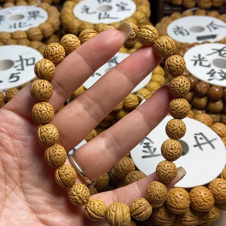 桃核手串野生桃花10