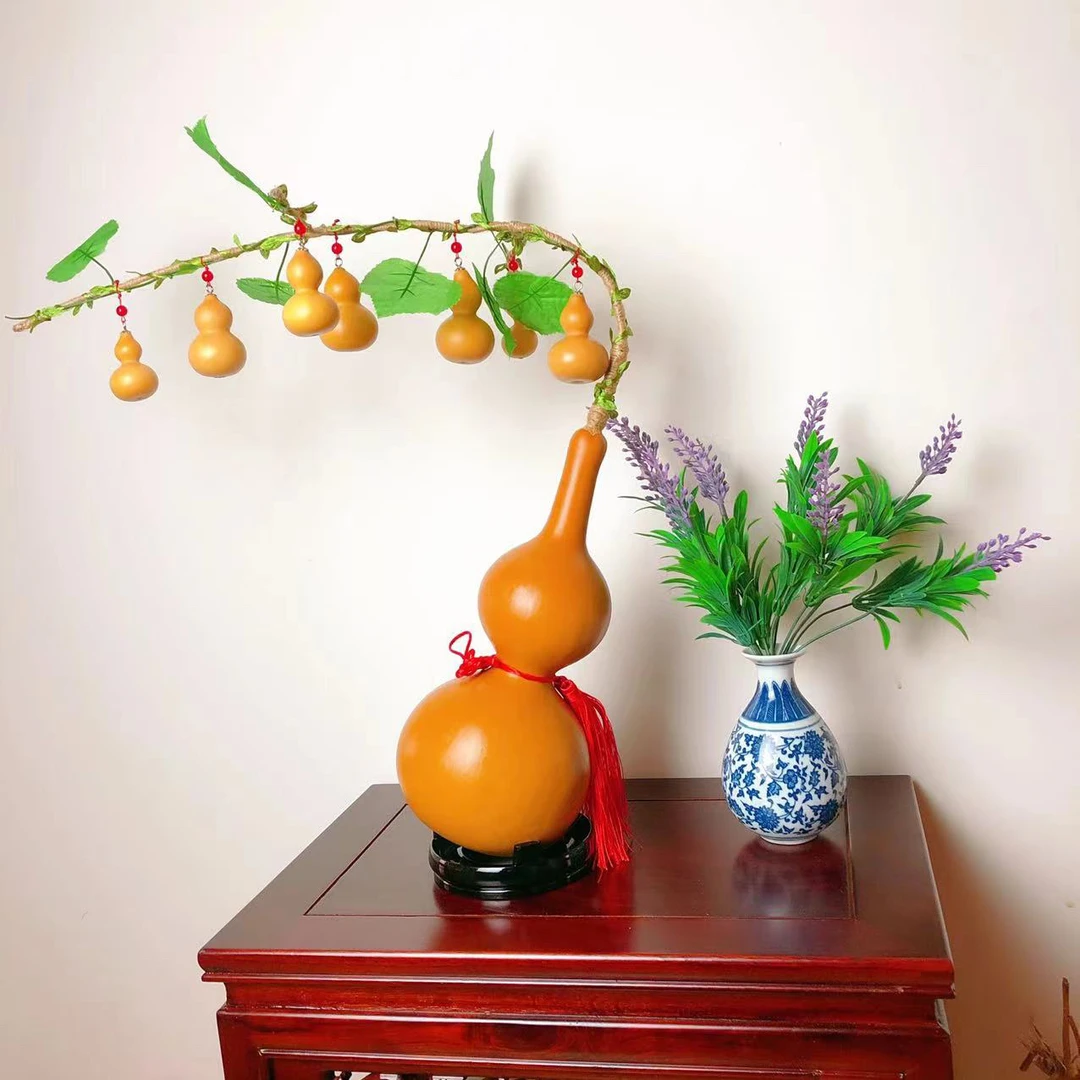 发财葫芦树七个葫芦娃天然葫芦手捻文玩手把件大葫芦摆件家居饰品