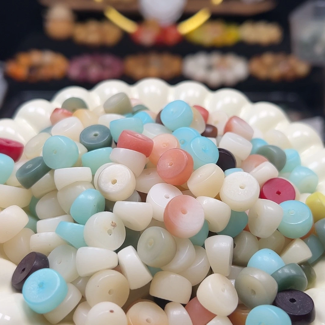 手串菩提根/象牙果微瑕卡12多宝大肠150颗