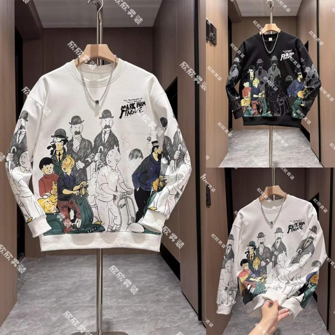 潮牌彩绘设计师款痞帅时尚休闲男士上衣