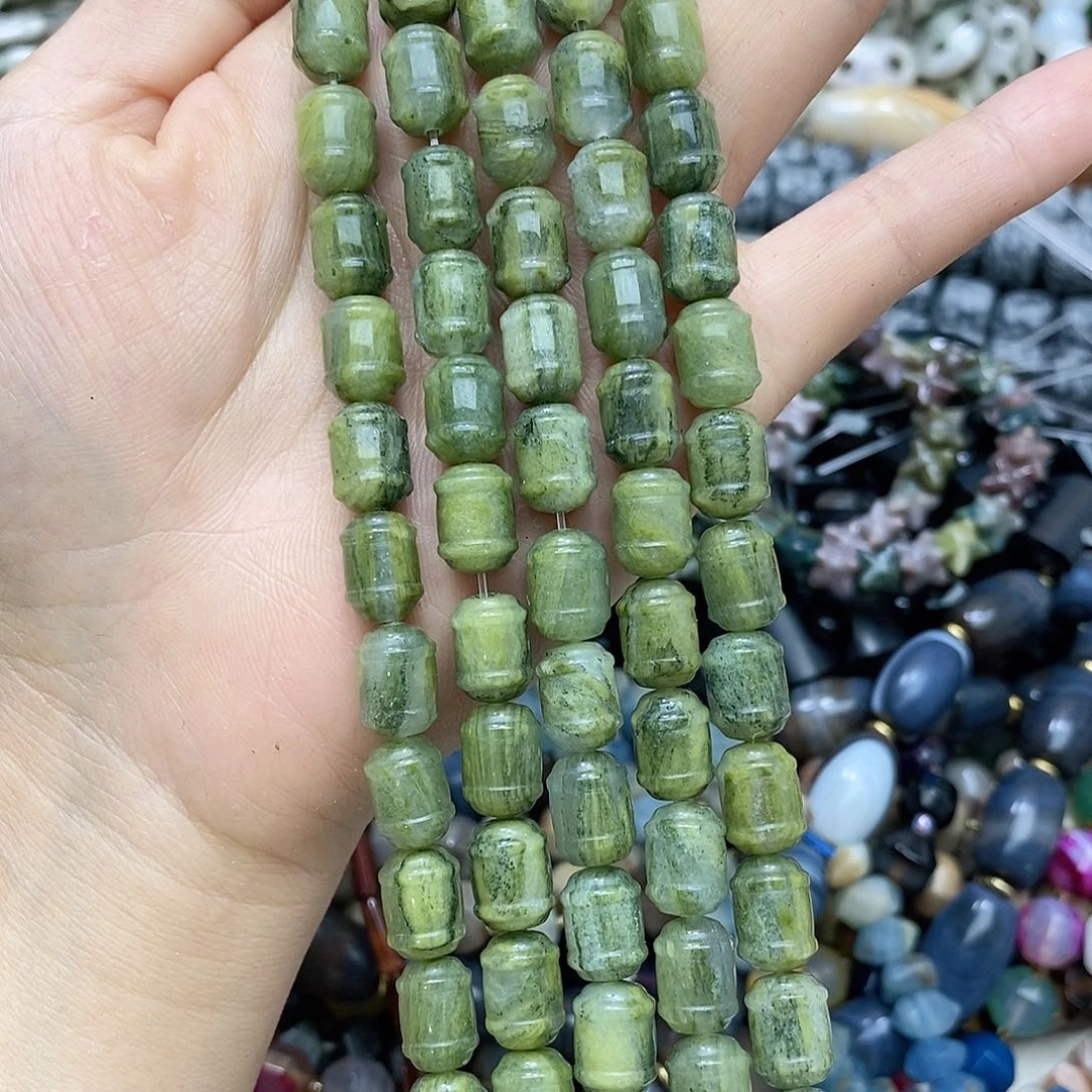 玛瑙/玉髓未镶嵌珠宝半成品金丝玉水草石一条