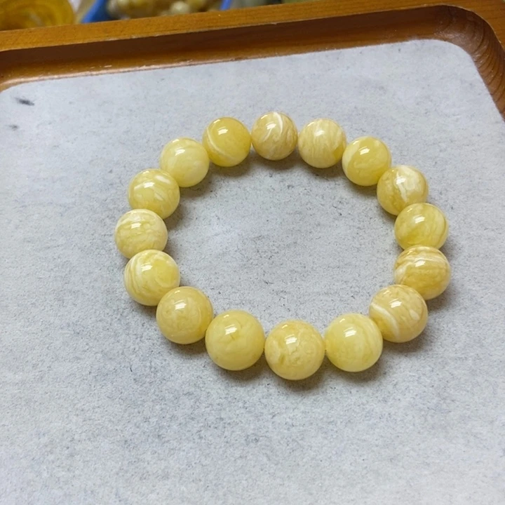 蜜蜡未镶嵌裸石手串