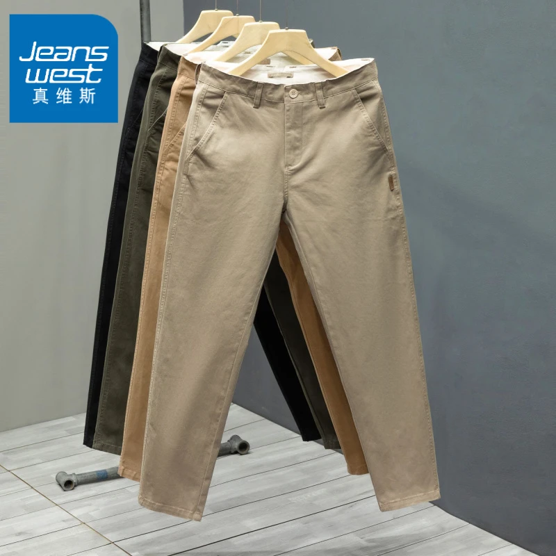 Jeanswest/真维斯夏季男休闲裤男款爆款2025新款设计师高级感男装